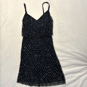 Navy sequin dress size 2